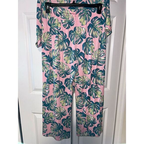 Cozy Zoe Women's Pink Floral Cami Pajama Set Size M Summer Sleepwear - Picture 4 of 9